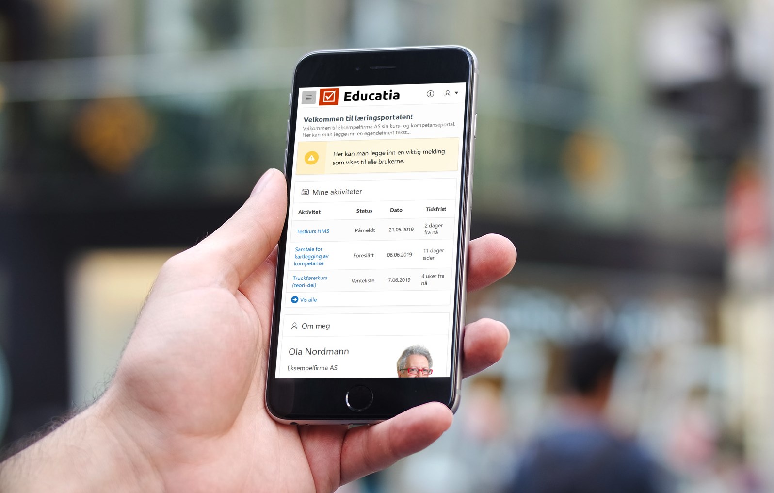 E-læring på mobiltelefon